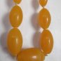 Old vintage Orange ambver colour  glass  Necklace 40s 50s Consult Stock