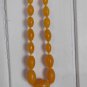 Old vintage Orange ambver colour  glass  Necklace 40s 50s Consult Stock