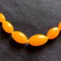 Old vintage Orange ambver colour  glass  Necklace 40s 50s Consult Stock