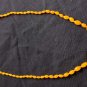 Old vintage Orange ambver colour  glass  Necklace 40s 50s Consult Stock