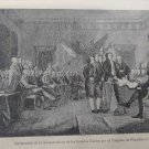old print  engraving years America1896 declaration of independence EEUU 1776