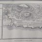 old print  engraving years America1896 plan, map of Puerto Guaira Venezuela 1806