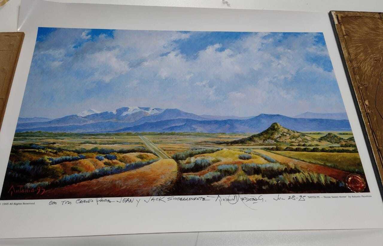 old poster print home seet home Antonio Mendoza signed 1995