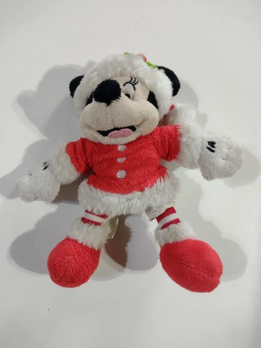 Old Original Disney Plush Mickey Doll  Santa Claus check Stock