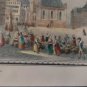 old Engraving color printing Very cute square frankfurt Dielmann's W.Lang sculp