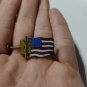 old pinback miniature brooch United states flag enamel