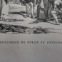engraving Desembarque de Colon a America Lacoste Imp S.Racon
