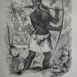 engraving Jefe indio armado en guerra, de  America Lacoste  Imp S.Racon