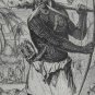 engraving Jefe indio armado en guerra, de  America Lacoste  Imp S.Racon