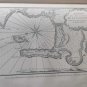 old print engraving years America1895 Map Concepcion Costa Chile 1713