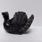 rare Miniature Carved black stone duck