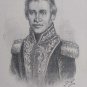 old print  engraving years America1896 geral PAtriota D.Juan Bautista Arizmendi