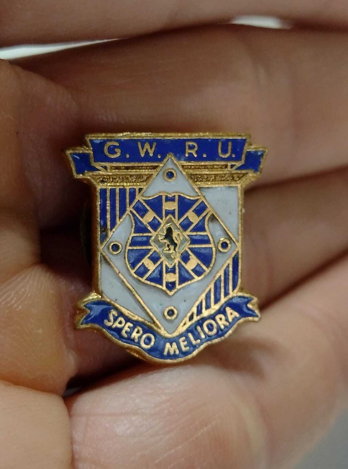 Old Pin  Enamel  collection GWRU meliora Spero