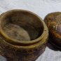 Wooden Snuff Box with Bronze Applications Handmade Check Stock
