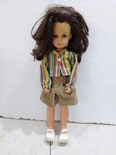 Old Hard Plastic Doll 70s Check Stock