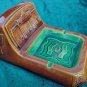 Ceramic Old Ashtray Legislative Palace of Santa Fe Argentina Check Stock