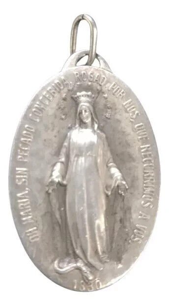 Antique Virgin antique pendant medal 1830