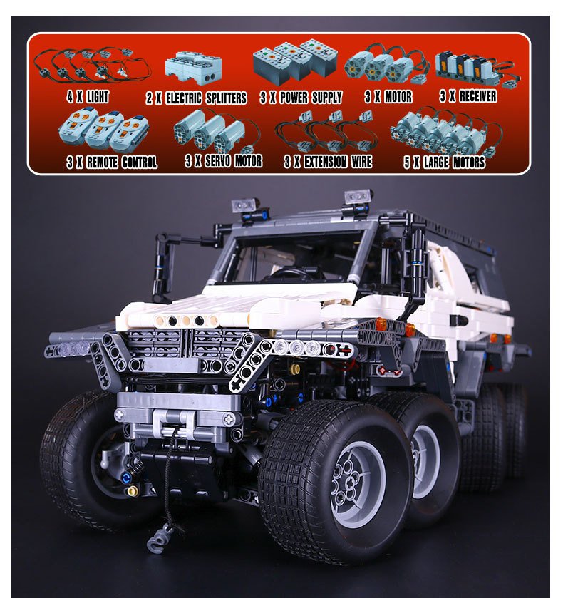LEPIN 23011 Building Blocks Toys MOC Technic Avtoros Shaman 8x8 Building Brick Sets