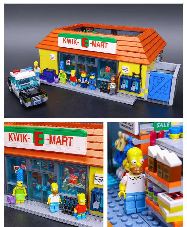 LEPIN 16004 Building Blocks Toys The Simpsons KwikEMart Building