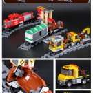 LEPIN 02039 Building Blocks Toys Red Cargo Train Building Brick Sets