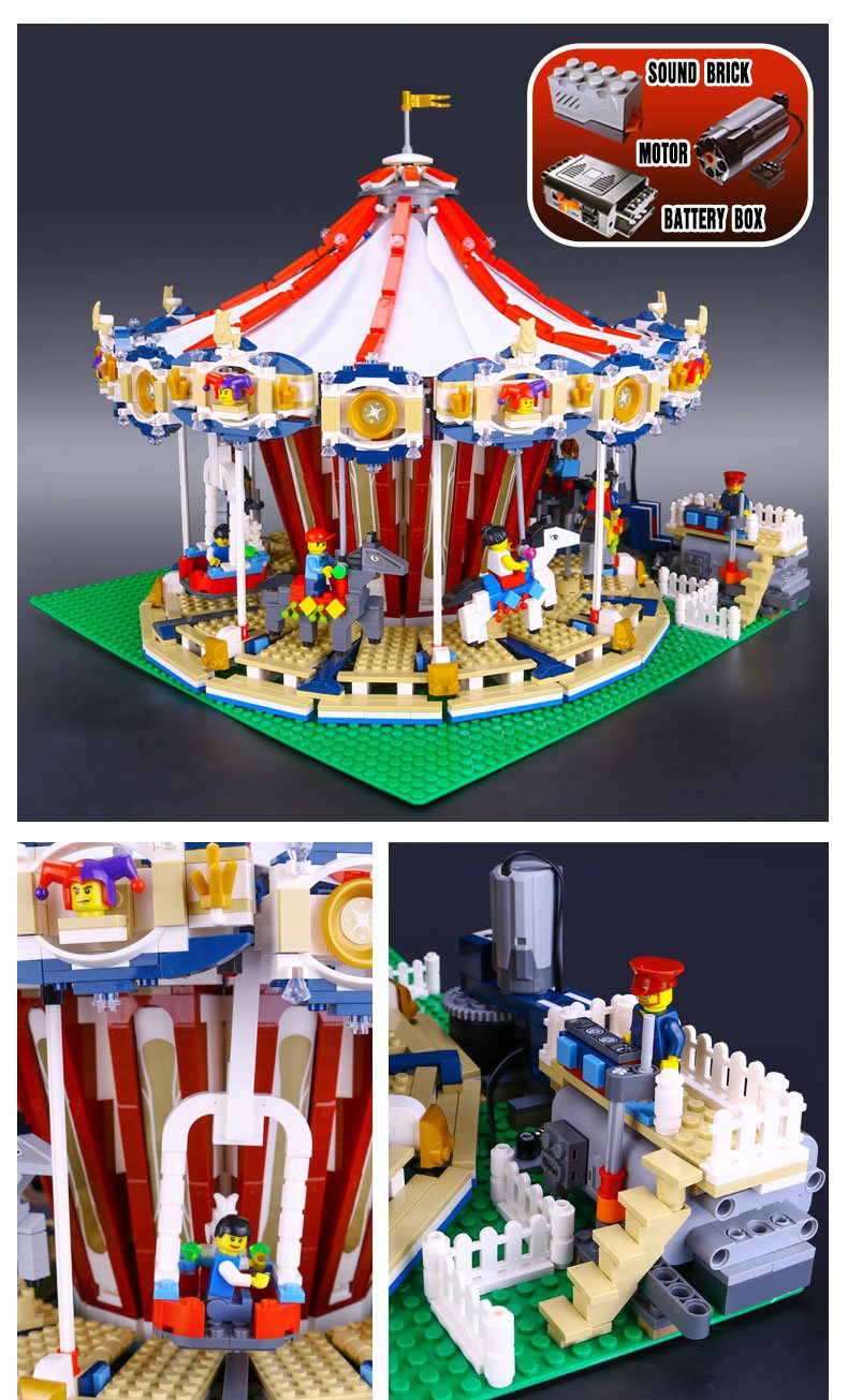 LEPIN 15013 Building Blocks Toys Fairground Grand Carousel Building Brick Sets