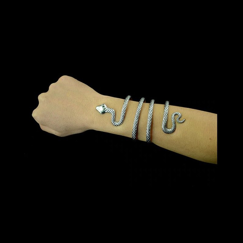 ShadowHunters ISABELLE Lightwood Silver Serpent SNAKE Bracelet Bangle