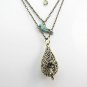 The Vampire Diaries Elena Gilbert Blue Bird & Nest Vintage Pendant Necklace Props Cosplay