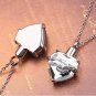 Personalized Perfume Bottle Necklace Mini Heart Love Shape Customized Name Word Photo Design