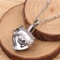 Personalized Perfume Bottle Necklace Mini Heart Love Shape Customized Name Word Photo Design
