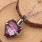 Personalized Perfume Bottle Necklace Mini Heart Love Shape Customized Name Word Photo Design