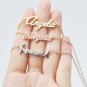 Personalized Name Pendant Necklace Handmade Customized Stainless Steel Rose Gold Silver
