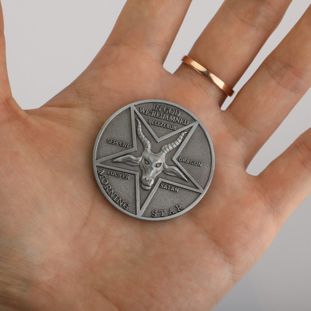 Lucifer Pentecostal Coin Silver Coin High Quality Cosplay Accessories Movie Costume Prop