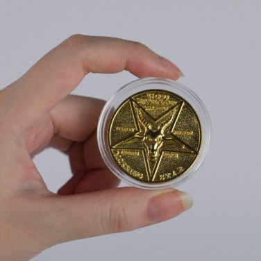 Lucifer Pentecostal Coin Gold Coin High Quality Cosplay Accessories Movie Costume Prop