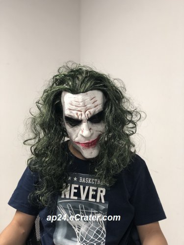 Joker Face Movie Batman The Dark Knight Horror Clown Cosplay Latex Halloween Party Props