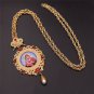 Orthodox Round Pectoral Cross Jesus Mary Religious Byzantine Crucifix Catholic Pendant Necklace