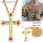 Cross Pendant Long Necklace Orthodox Church Fashion HipHop Franco Gold Chain Men jewelry