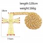 Pectoral Jesus Cross Pendant Necklace Orthodox Religious Fashion HipHop Twisted Chain Men jewelry