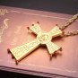 Pectoral Jesus Cross Pendant Necklace Orthodox Religious Fashion HipHop Twisted Chain Men jewelry