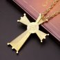 Pectoral Jesus Cross Pendant Necklace Orthodox Religious Fashion HipHop Twisted Chain Men jewelry
