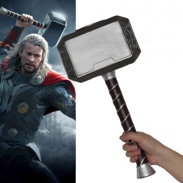 Avengers 4 Endgame Thor Hammer Captain American Cosplay Mjolnir Marvel Superhero Weapon Props