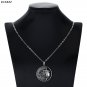 2020 The Witcher Geralt of Rivia Gwynbleidd Medallion White Wolf Pendant Necklace + Pouch