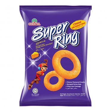 SUPER RING Cheese Snack 60g Korean BLACKPINK Jennie Jisoo Favourite Tibits