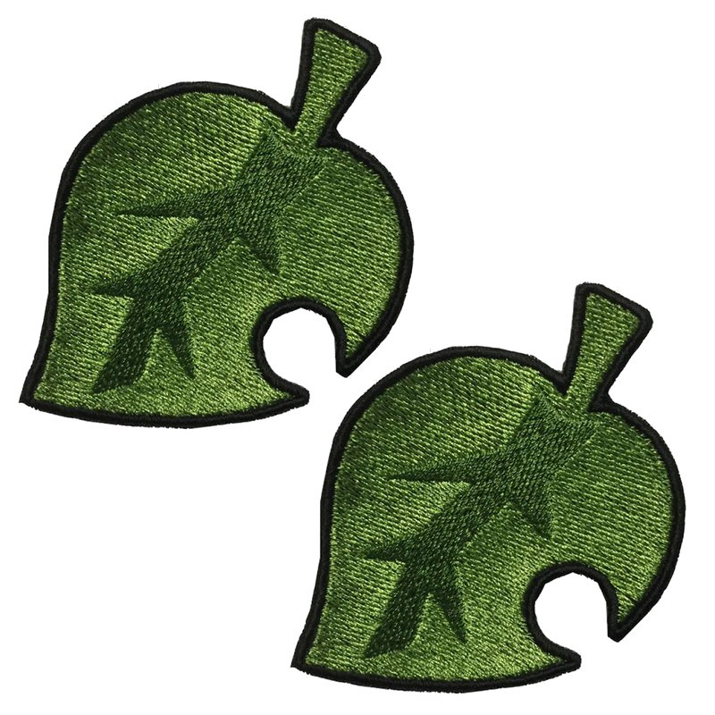 2X Animal Crossing Nook Inc Leaf Patch DIY Patchwork Sticker Custom Tom