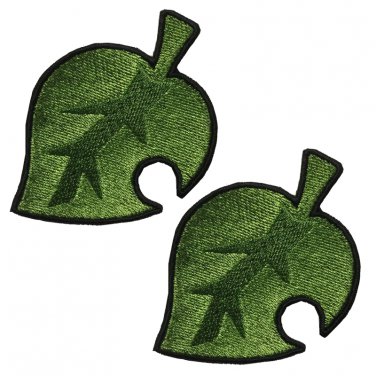 2X Animal Crossing Nook Inc Leaf Patch DIY Patchwork Sticker Custom Tom Nook Accessories