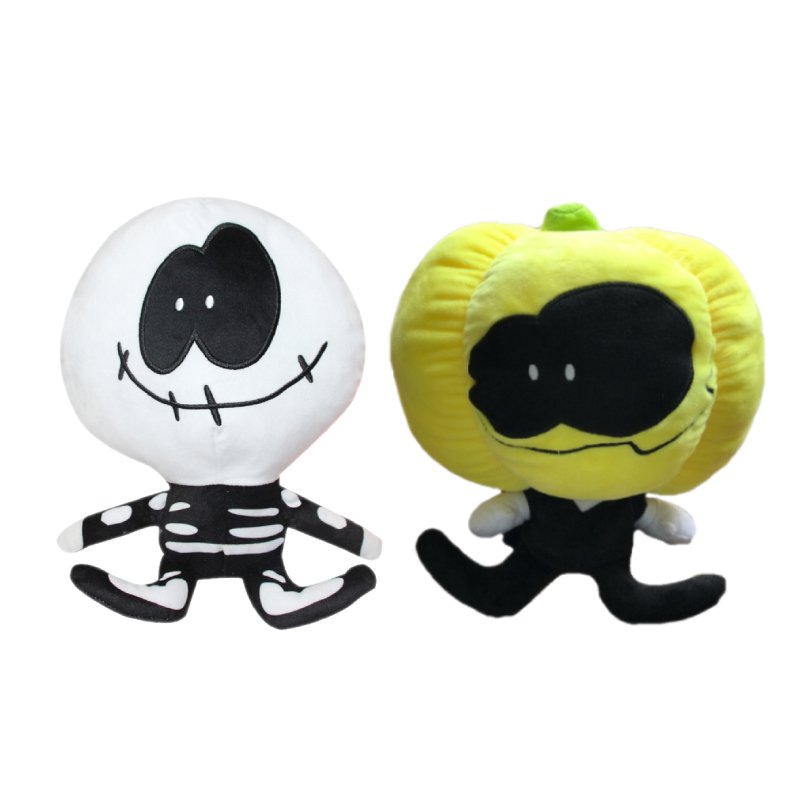 2021 Friday Night Funkin Spooky Month Skid and Pump Plush Toy Spooky Soft Stuffed Doll Gift 30cm