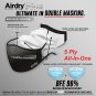AirDry 5 Ply Washable Fabric Mask Ear Loop Microfiber Anti-Bacteria All in One Earloop