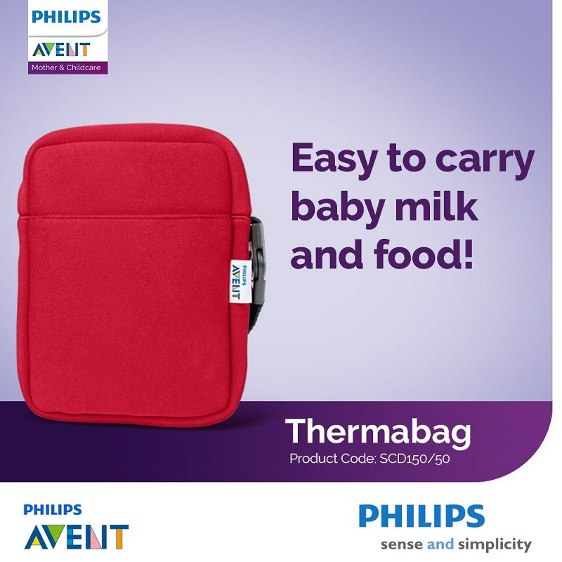 Philips AVENT Neoprene ThermaBag SCD150/50 ThermaTote Milk Feeding Bottle Travel Bag Christmas Gift