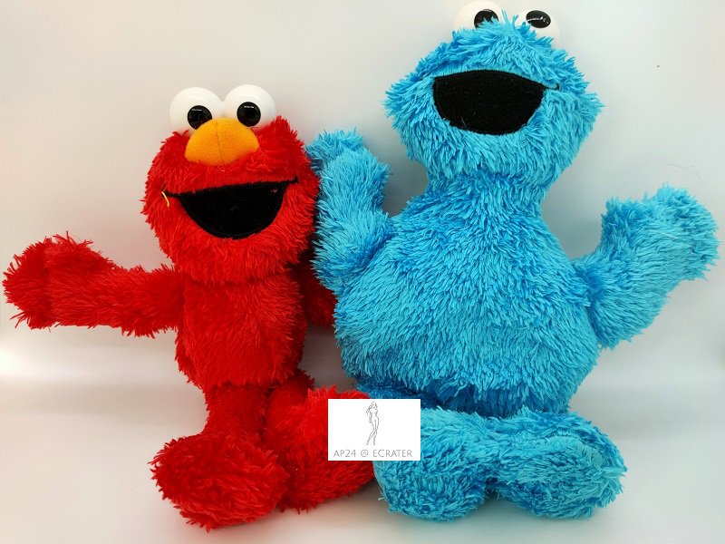 NEW Hasbro Playskool Sesame Street ELMO Cookie MONSTER Pal Plush Toy ...