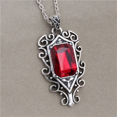 ShadowHunters Isabelle Lightwood Amor Necklace Red Crystal Pendant Charm Cosplay Props in BOX