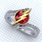 The Flash Power Ring DC Comics Superhero Fashion Jewelry Birthday Gift Size 6 7 8 9 10